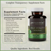 Load image into Gallery viewer, Male Vitality & Hormone Support — Male Vitality+ by Perennial