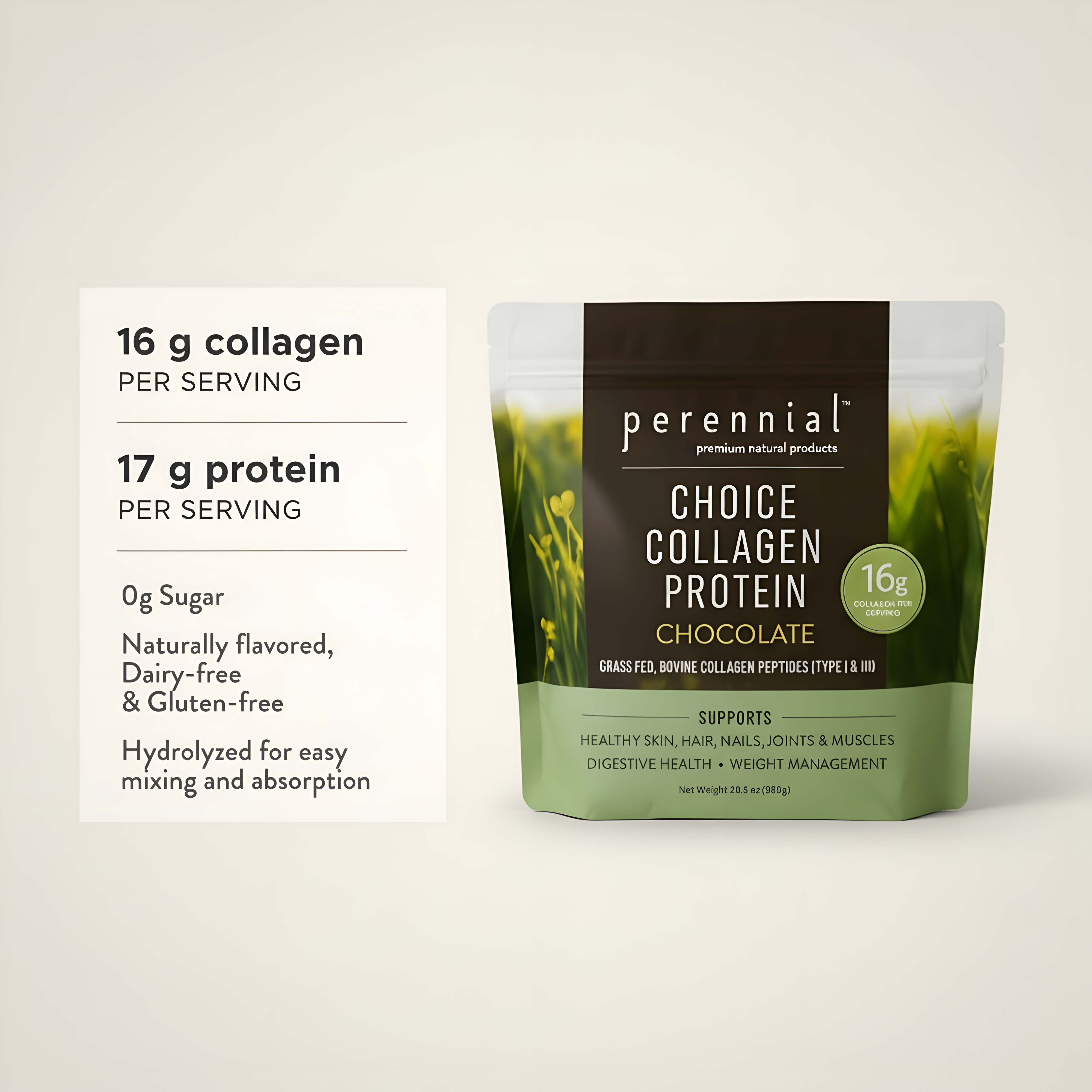 Collagen Peptides for Skin, Joints & Gut — Chocolate | Perennial