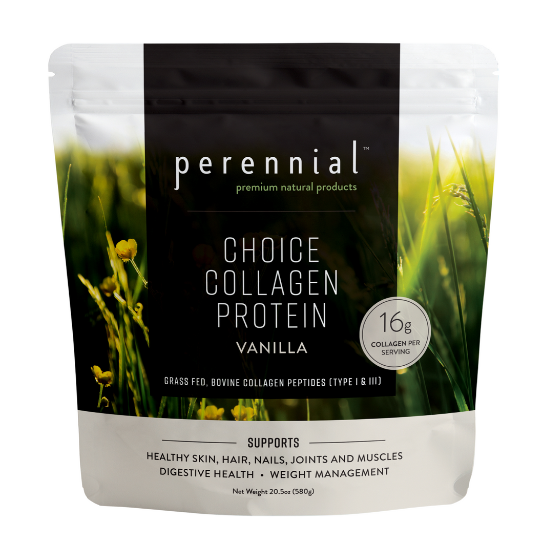 Choice Collagen Protein: Vanilla - Perennial Life Natural Collagen Products (NOW in Pouches)