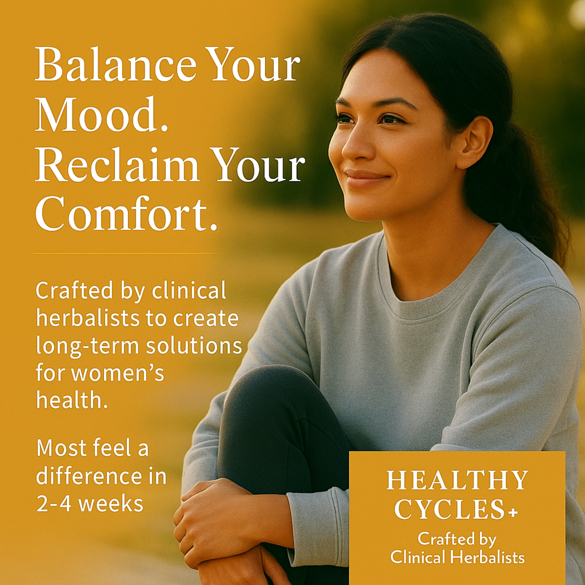 Healthy Cycles Menstrual Relief Formula – Herbal Supplement for PMS and Cramps (120 Capsules)